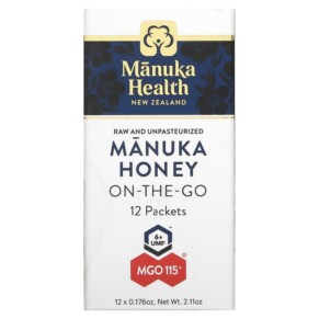 Manuka Health Manuka Honey On-The-Go MGO 115+ 12 Packets 0.176 oz (5 g) Each 895015002275