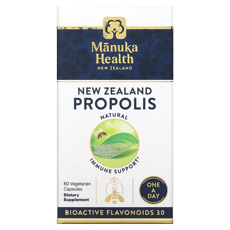 Manuka Health New Zealand Propolis 60 Vegetarian Capsules 1 Manuka Health New Zealand Propolis 60 Vegetarian Capsules 810001470715