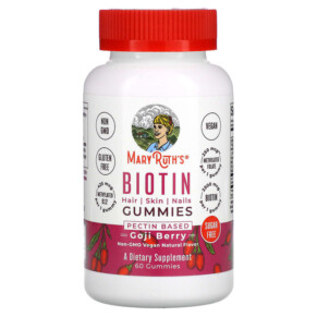 MaryRuth Organics Biotin Gummies Goji Berry 60 Gummies 856645008303