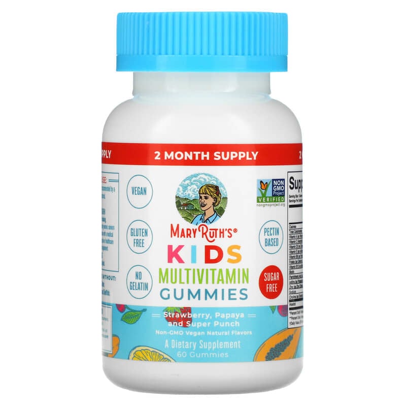 MaryRuth Organics Kids Multivitamin Gummies Strawberry Papaya and Super Punch 60 Gummies 1 MaryRuth Organics Kids Multivitamin Gummies Strawberry Papaya and Super Punch 60 Gummies 856645008389
