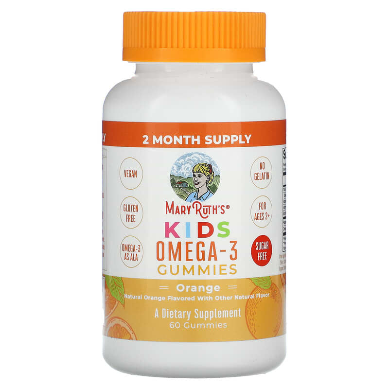 MaryRuth Organics Kids Omega-3 Gummies Ages 2+ Orange 60 Gummies 1 MaryRuth Organics Kids Omega-3 Gummies Ages 2+ Orange 60 Gummies 850018471459