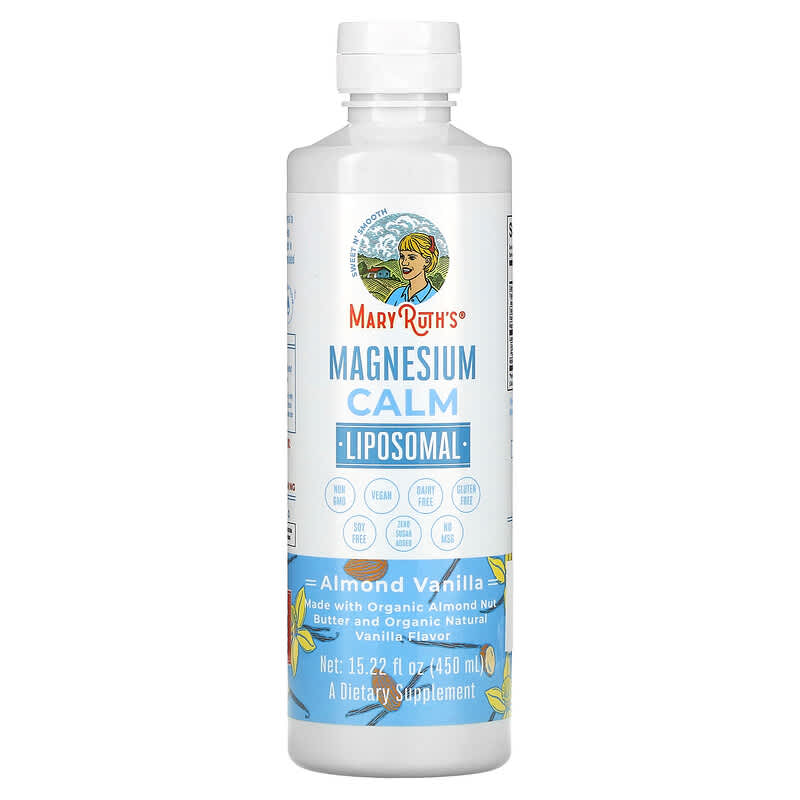 MaryRuth Organics Magnesium Calm Liposomal Almond Vanilla 15.22 fl oz (450 ml) 1 MaryRuth Organics Magnesium Calm Liposomal Almond Vanilla 15.22 fl oz (450 ml) 850018471886