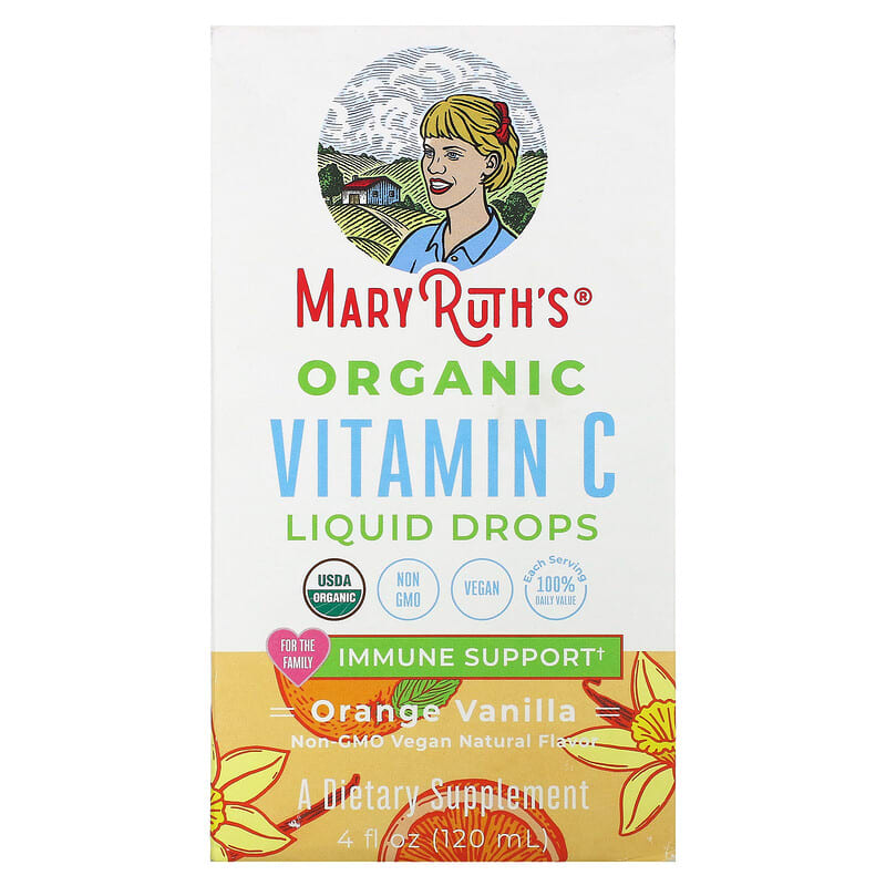 MaryRuth Organics Organic Vitamin C Liquid Drops Orange Vanilla 4 fl oz (120 ml) 1 MaryRuth Organics Organic Vitamin C Liquid Drops Orange Vanilla 4 fl oz (120 ml) 850018471343