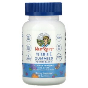 MaryRuth Organics Vitamin C Gummies Cherry Orange and Grape 125 mg 60 Gummies 861365000490