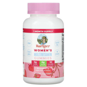 MaryRuth Organics Women's Multivitamin Gummies Strawberry 60 Gummies 850029392361