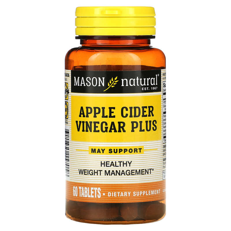 Mason Natural Apple Cider Vinegar Plus 60 viên 1 Mason Natural Apple Cider Vinegar Plus 60 Tablets 311845157058