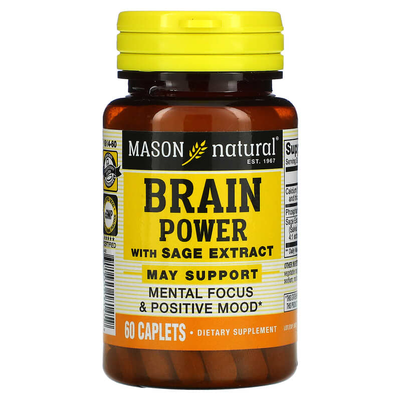 Mason Natural Brain Power with Sage Extract 60 Caplets 1 Mason Natural Brain Power with Sage Extract 60 Caplets 311845181459
