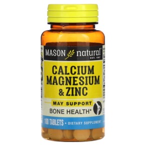 Mason Natural Calcium Magnesium & Zinc 100 Tablets 311845096814