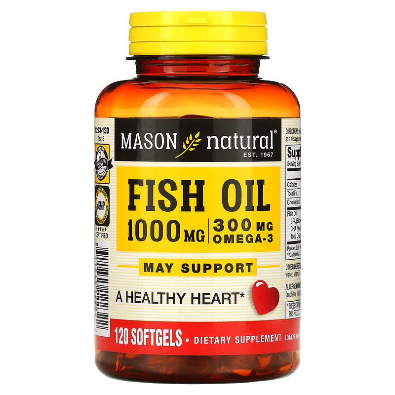 Mason Natural Fish Oil 1,000 mg 120 Softgels 1 Mason Natural Fish Oil 1.000 mg 120 Softgels 311845122322