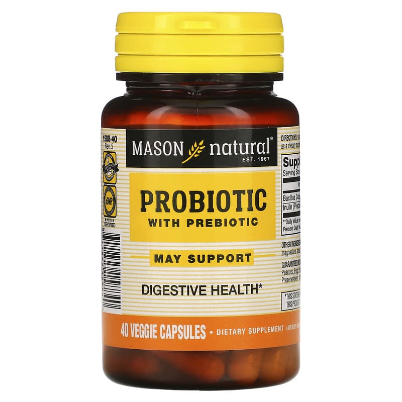 Mason Natural Probiotic with Prebiotic 40 Veggie Capsules 1 Mason Natural Probiotic with Prebiotic 40 Veggie Capsules 311845158840