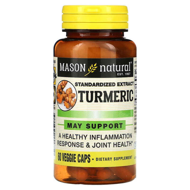 Mason Natural Standardized Extract Turmeric 60 Veggie Caps 1 Mason Natural Standardized Extract Turmeric 60 Veggie Caps 311845154750