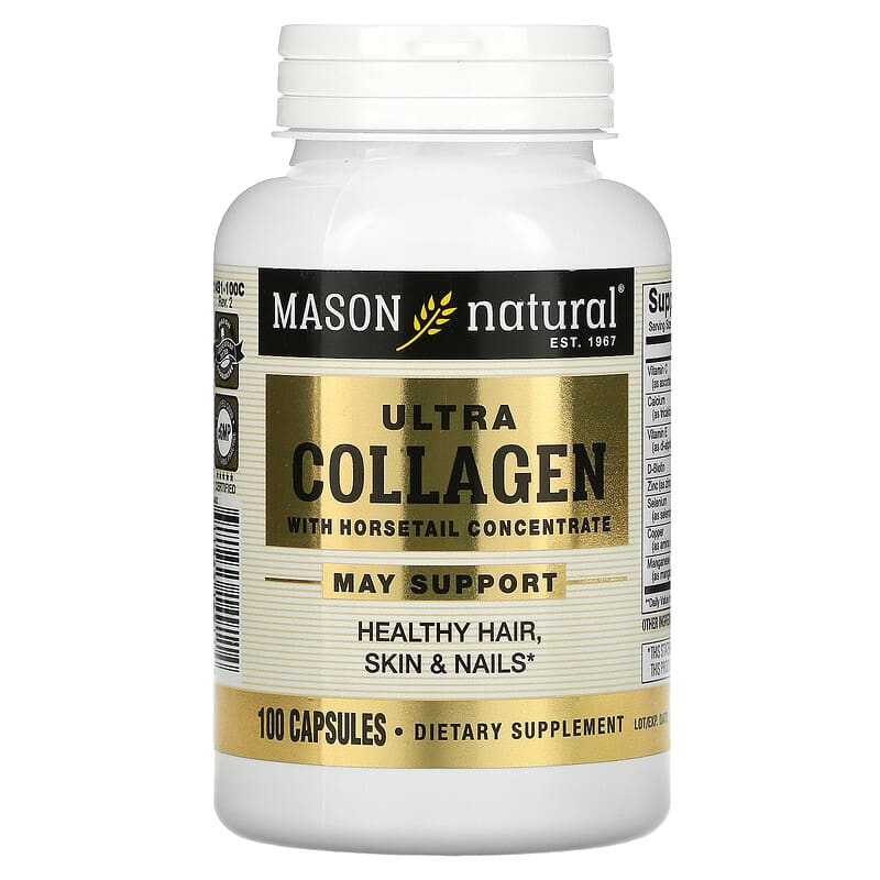 Mason Natural Ultra Collagen with Horsetail Concentrate 100 Capsules 1 Mason Natural Ultra Collagen with Horsetail Concentrate 100 Capsules 311845149114
