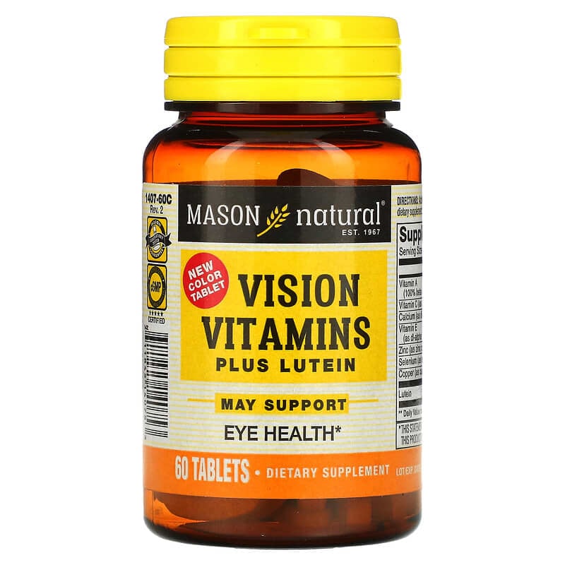 Mason Natural Vision Vitamins Plus Lutein 60 Tablets 1 Mason Natural Vision Vitamins Plus Lutein 60 Tablets 311845140753