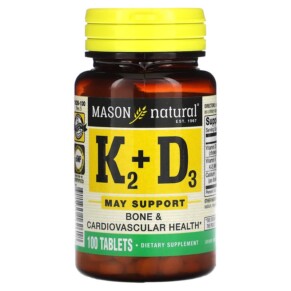 Mason Natural Vitamin K2 Plus Vitamin D3 100 Tablets 311845162618
