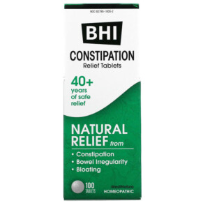 MediNatura BHI Constipation Relief 100 Tablets 787647100163