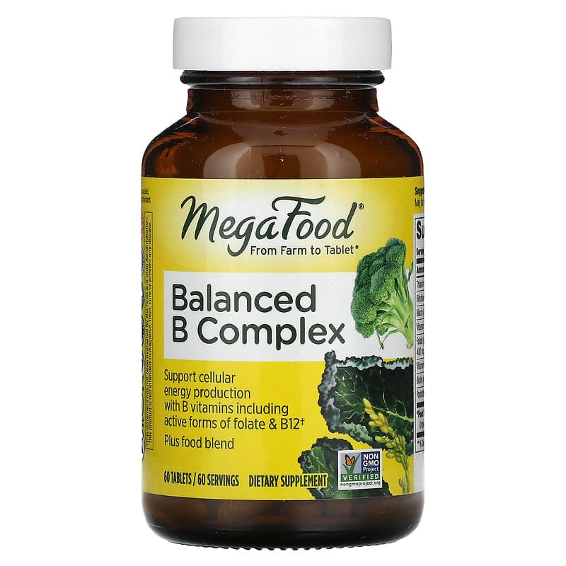 MegaFood Balanced B Complex 60 viên 1 MegaFood Balanced B Complex 60 Tablets 051494101681