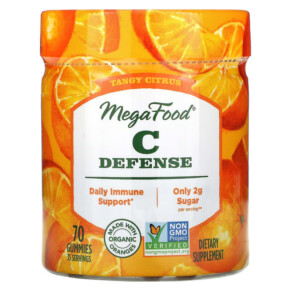 MegaFood C Defense Tangy Citrus 70 Gummies 051494104118