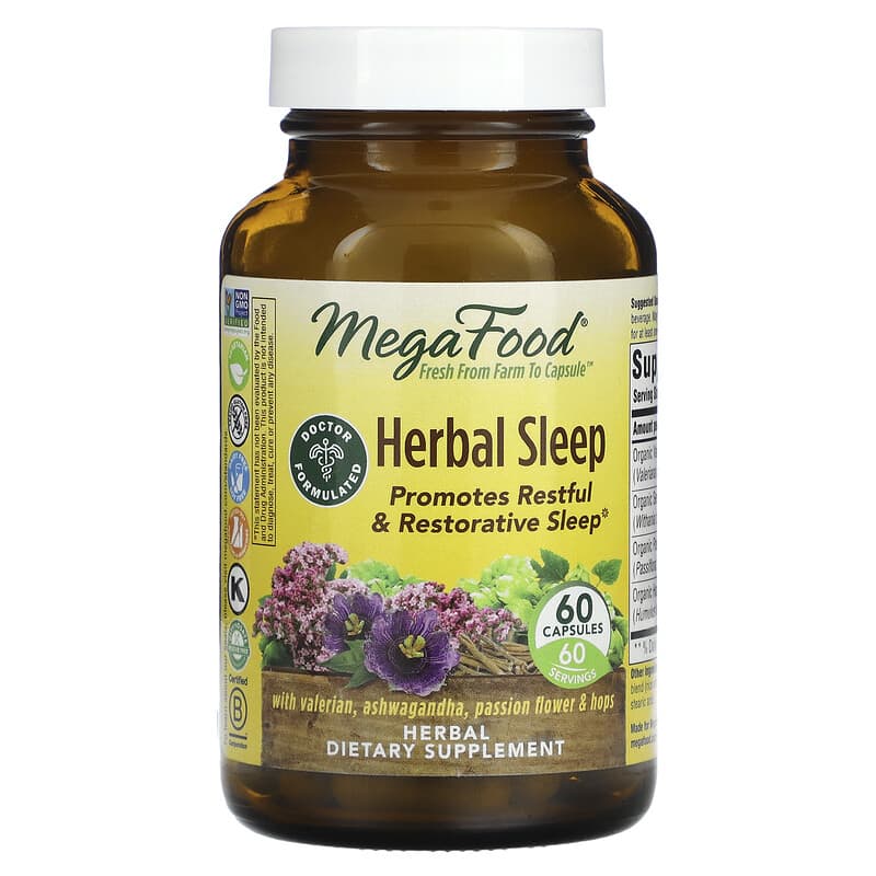 MegaFood Herbal Sleep 60 viên 1 MegaFood Herbal Sleep 60 Capsules 051494104026