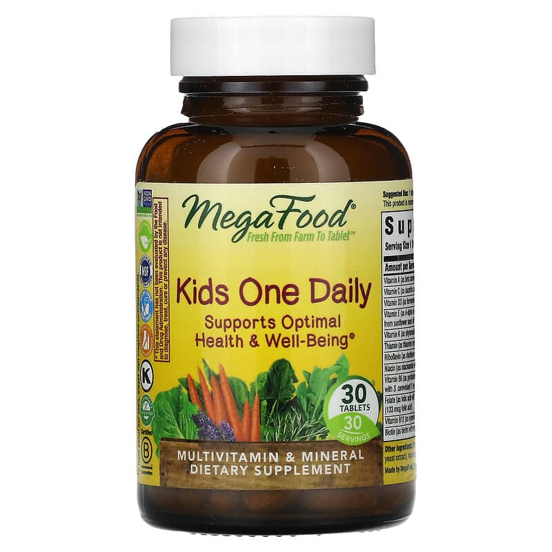 MegaFood Kids One Daily 30 Tablets 1 MegaFood Kids One Daily 30 Tablets 051494101797