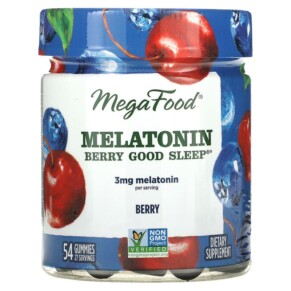 MegaFood Melatonin Berry Good Sleep Berry 1.5 mg 54 Gummies 051494104156