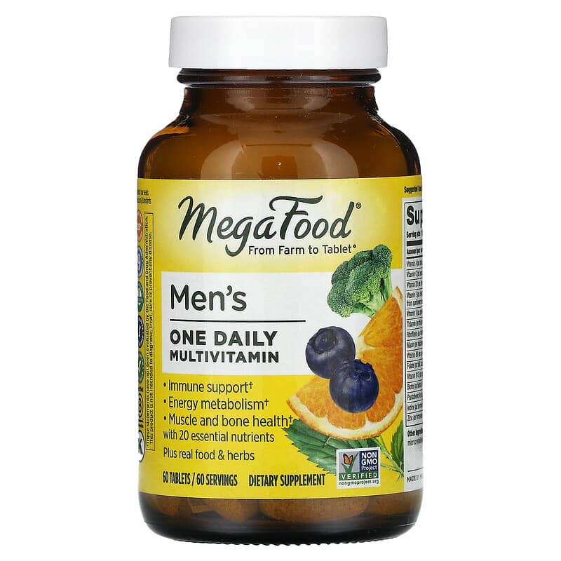 MegaFood Men's One Daily 60 viên 1 MegaFood Men's One Daily Multivitamin 60 Tablets 051494101070