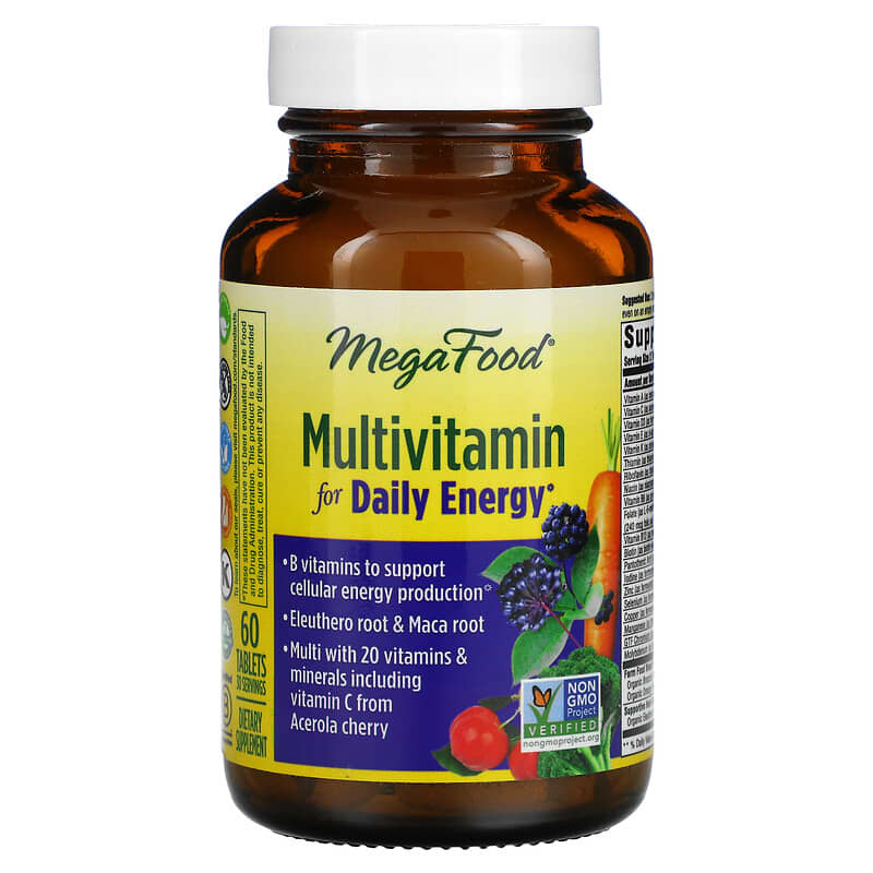 MegaFood Multivitamin For Daily Energy 60 Tablets 1 MegaFood Multivitamin For Daily Energy 60 Tablets 051494104637