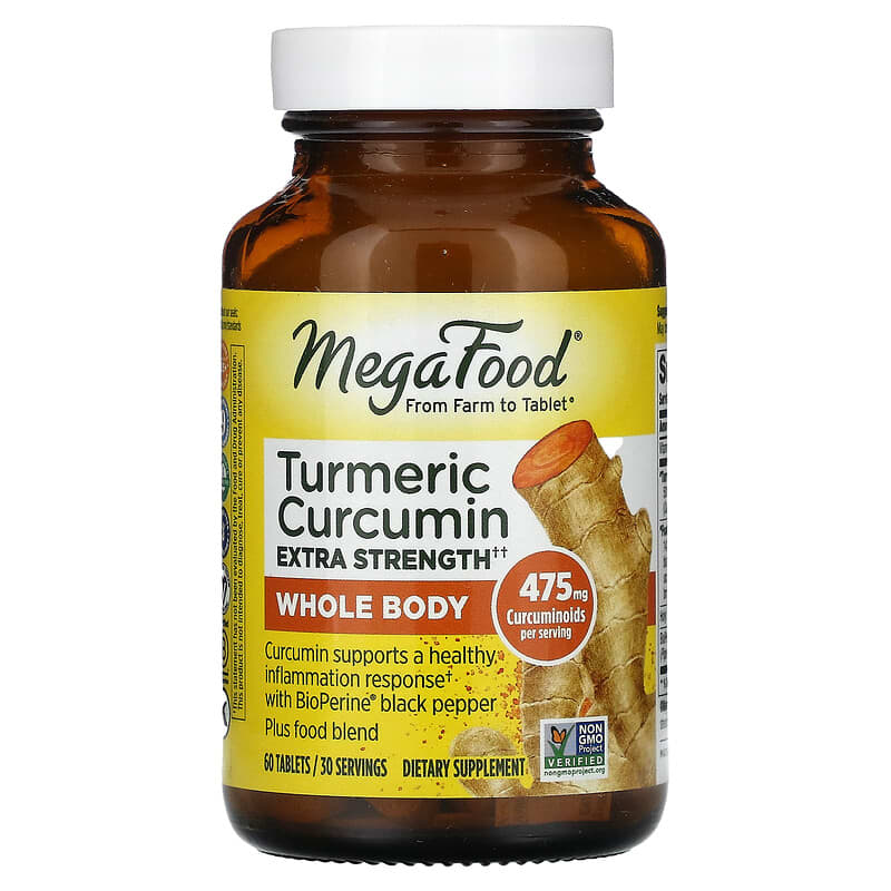 MegaFood Turmeric Curcumin Extra Strength 60 Tablets 1 MegaFood Turmeric Curcumin Extra Strength 60 Tablets 051494100066