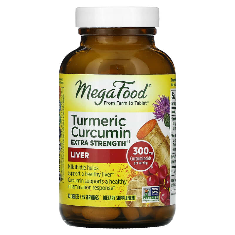 MegaFood Turmeric Curcumin Extra Strength Liver 150 mg 90 Tablets 1 MegaFood Turmeric Curcumin Extra Strength Liver 150 mg 90 Tablets 051494103074