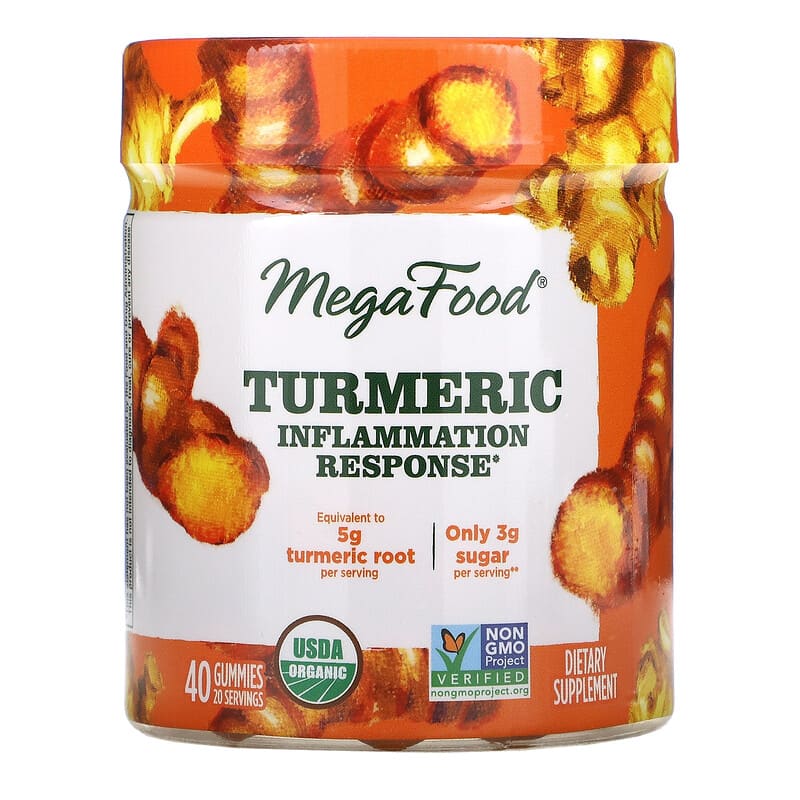 MegaFood Turmeric Inflammation Response 40 Gummies 1 MegaFood Turmeric Inflammation Response 40 Gummies 051494104132
