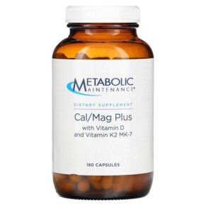 Metabolic Maintenance Cal/Mag Plus with Vitamin D and Vitamin K2 MK-7 180 Capsules 838287004097