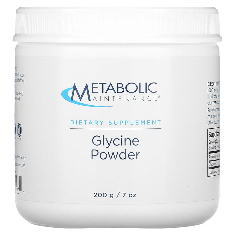 Metabolic Maintenance Glycine Powder 7 oz (200 g) 1 Metabolic Maintenance Glycine Powder 7 oz (200 g) 838287001201