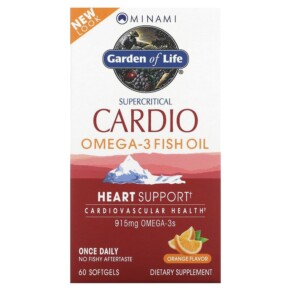 Minami Nutrition Supercritical Cardio Omega-3 Fish Oil Orange 915 mg 60 Softgels 5425018610860