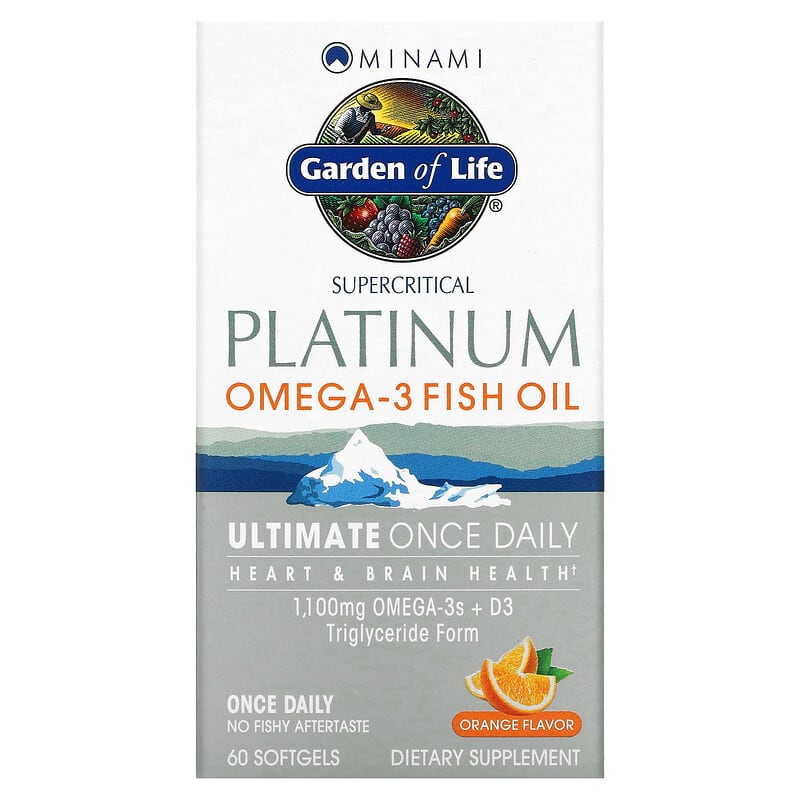 Minami Nutrition Platinum Omega-3 Fish Oil Orange Flavor 60 Softgels 1 Minami Nutrition Supercritical Platinum Omega-3 Fish Oil Orange 60 Softgels 5425018611812