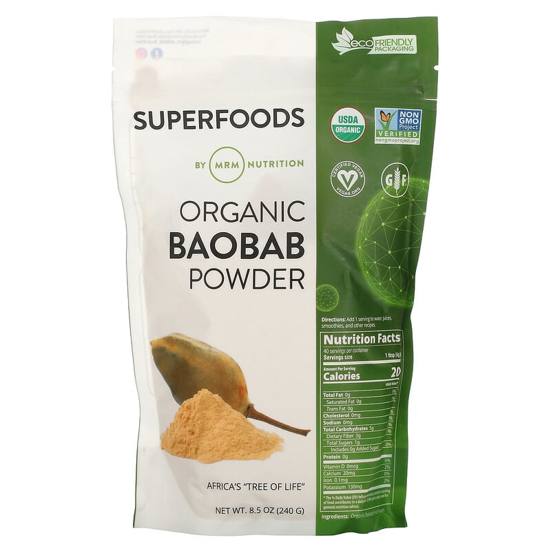 MRM Raw Organic Baobab Powder 8.5 oz (240 g) 1 MRM Nutrition Organic Baobab Powder 8.5 oz (240 g) 609492800046
