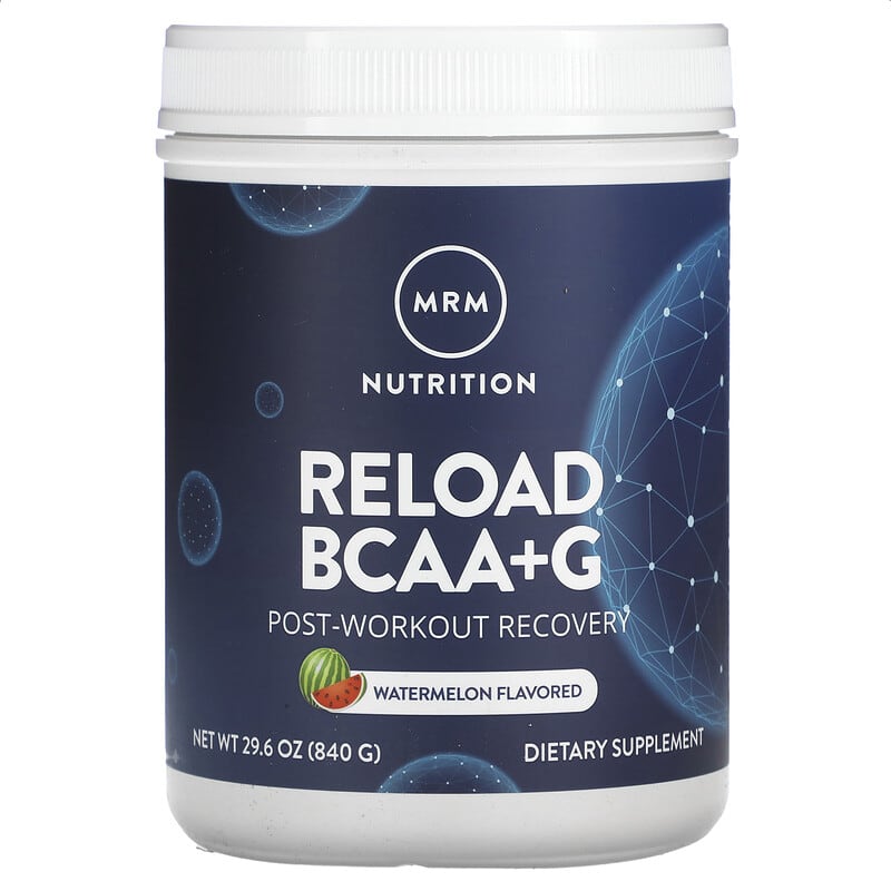 MRM Nutrition Reload BCAA+G Post-Workout Recovery Watermelon 29.6 oz (840 g) 1 MRM Nutrition Reload BCAA+G Post-Workout Recovery Watermelon 29.6 oz (840 g) 609492710383