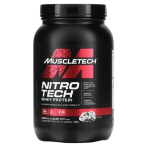 MuscleTech Nitro Tech Whey Protein Cookies and Cream 2.20 lbs (998 g) 631656703276