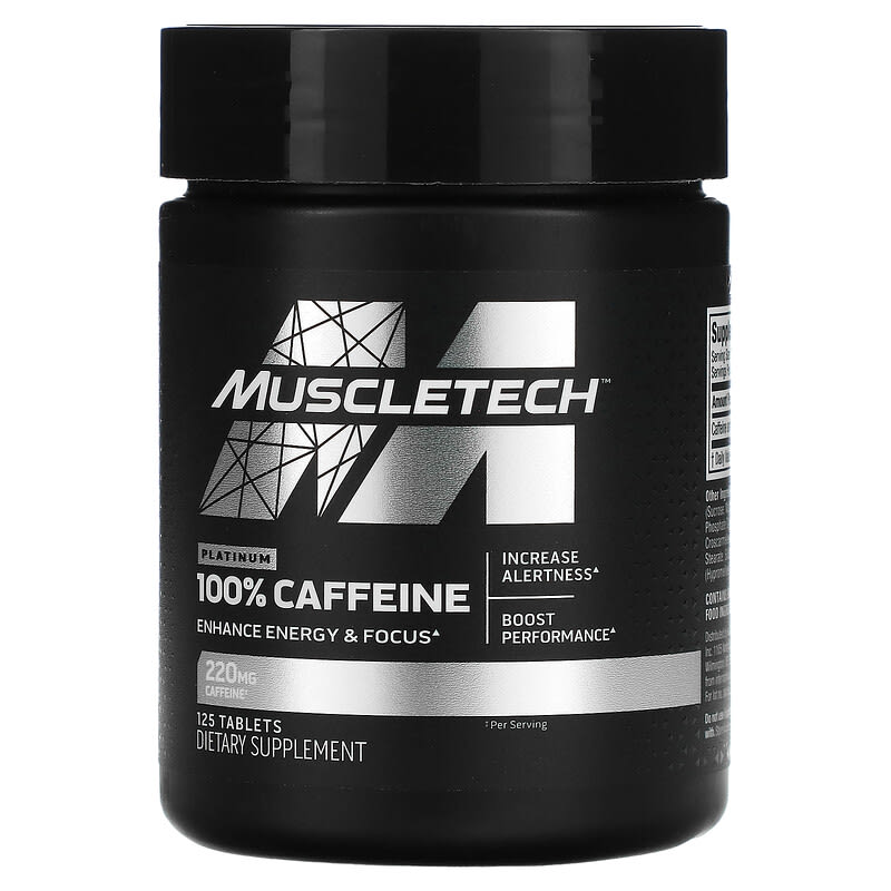 MuscleTech Platinum 100% Caffeine 220 mg 125 Tablets 1 MuscleTech Platinum 100% Caffeine 220 mg 125 Tablets 631656609394
