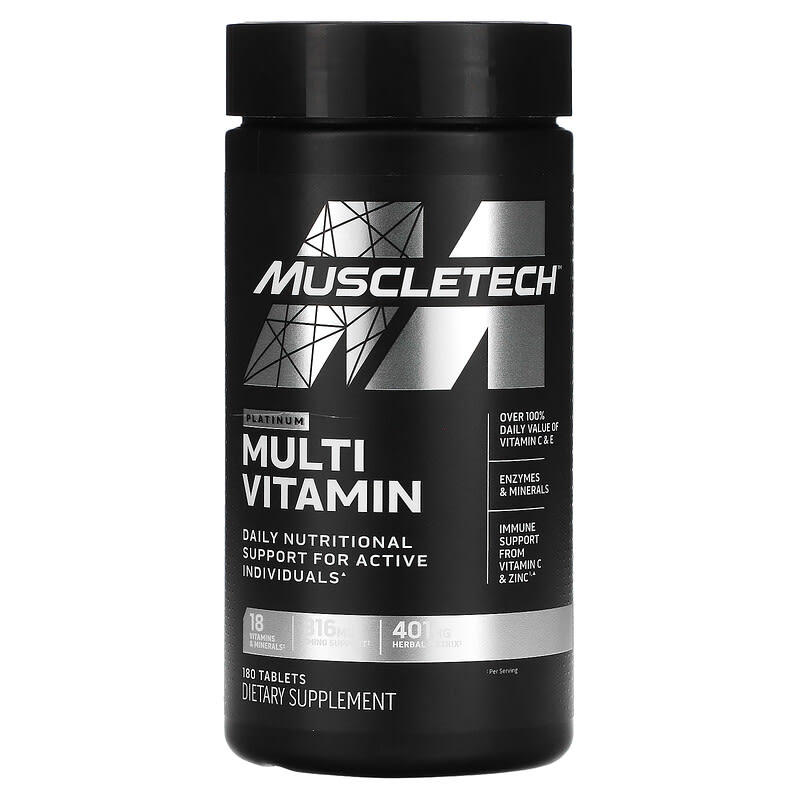 MuscleTech Platinum Multi Vitamin 180 Tablets 1 MuscleTech Platinum Multi Vitamin 180 Tablets 631656610574