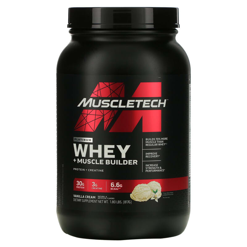 MuscleTech Platinum Whey + Muscle Builder Vanilla Cream 1.8 lbs (817 g) 1 MuscleTech Platinum Whey + Muscle Builder Vanilla Cream 1.8 lbs (817 g) 631656716566