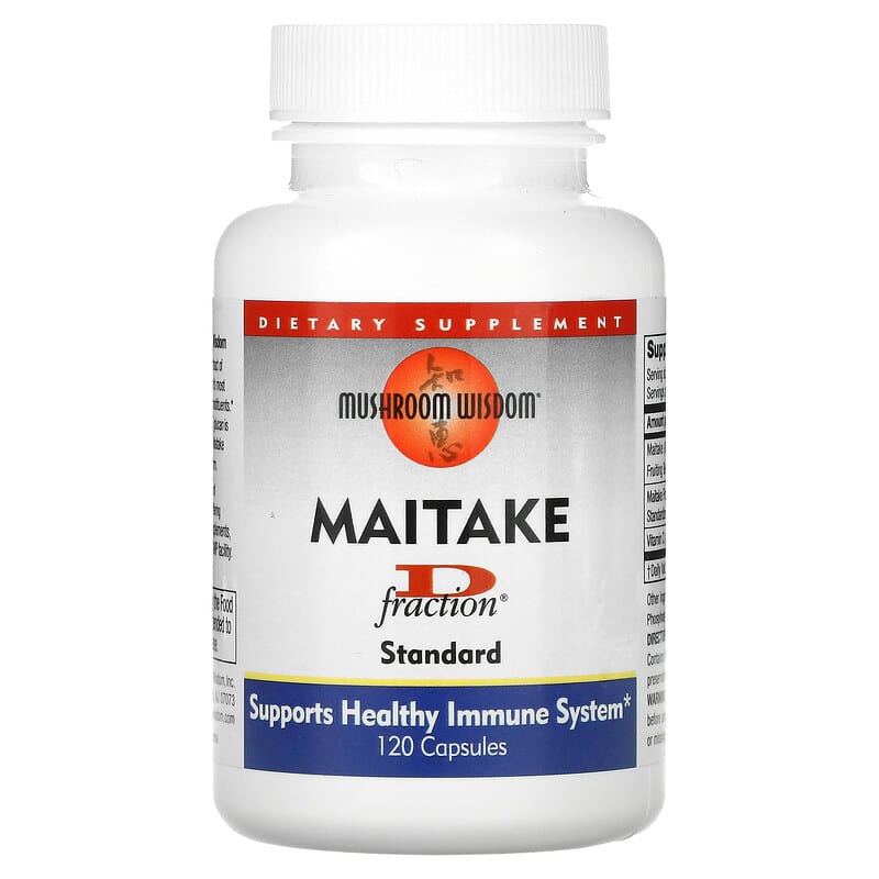 Mushroom Wisdom Maitake D Fraction Standard 120 viên 1 Mushroom Wisdom Maitake D Fraction Standard 120 Capsules 791014104104