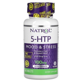 Natrol 5-HTP Time Release Extra Strength 100 mg 45 Tablets 047469052287
