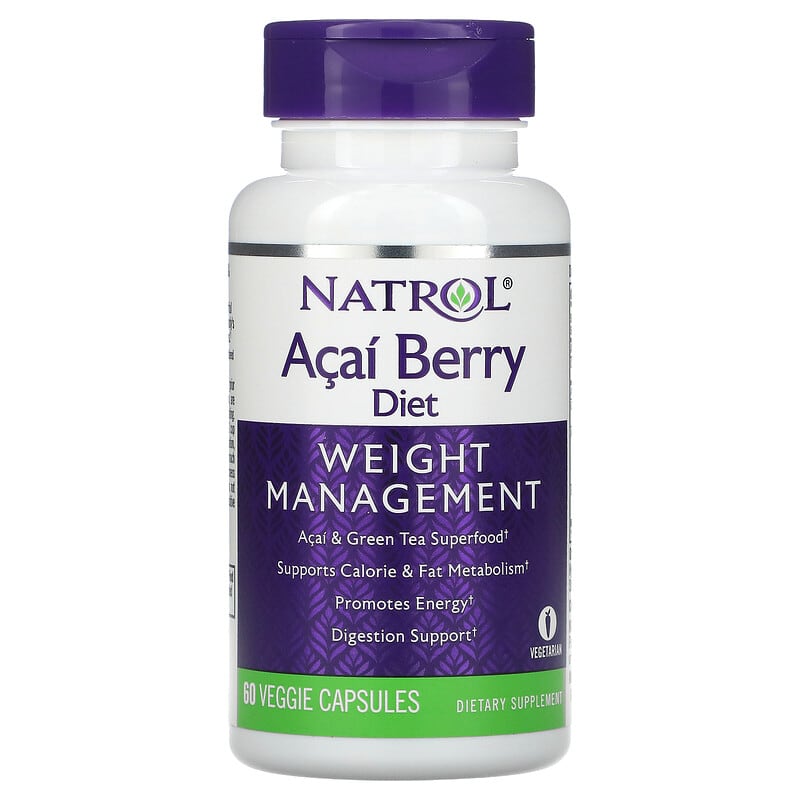 Natrol Acai Berry Diet Weight Management 60 viên 1 Natrol Acai Berry Diet Weight Management 60 Veggie Capsules 047469055080