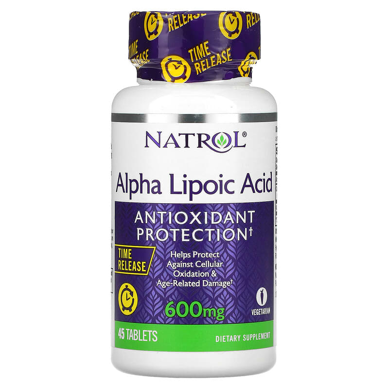Natrol Alpha Lipoic Acid Time Release 600 mg 45 Tablets 1 Natrol Alpha Lipoic Acid Time Release 600 mg 45 Tablets 047469052294