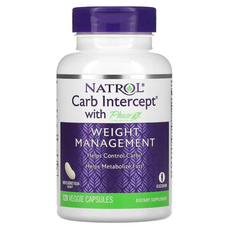 Natrol Carb Intercept with Phase 2 Carb Controller 1,000 mg 120 viên 1 Natrol Carb Intercept with Phase 2 Carb Controller 120 Veggie Capsules 047469042912