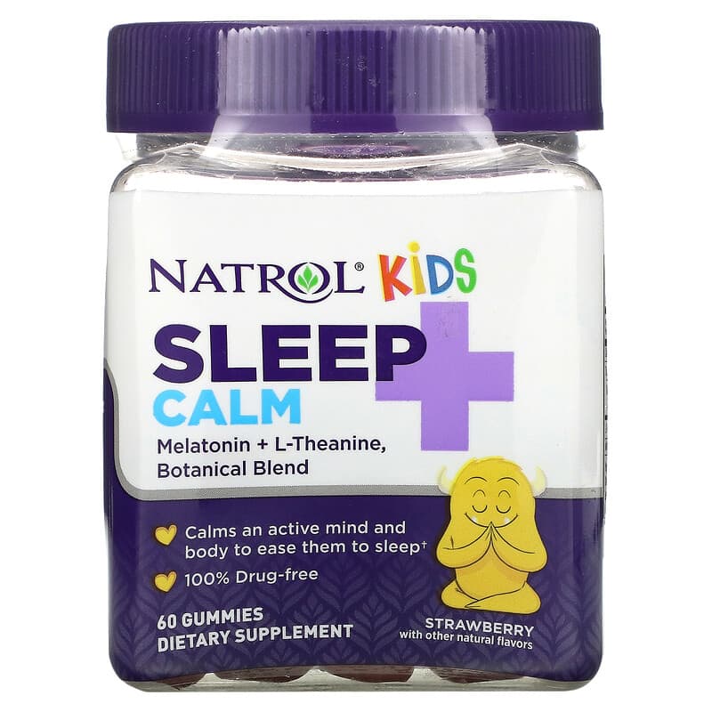 Natrol Kids Sleep + Calm Ages 4 + Up Strawberry 60 Gummies 1 Natrol Kids Sleep + Calm Ages 4 + Up Strawberry 60 Gummies 047469077785