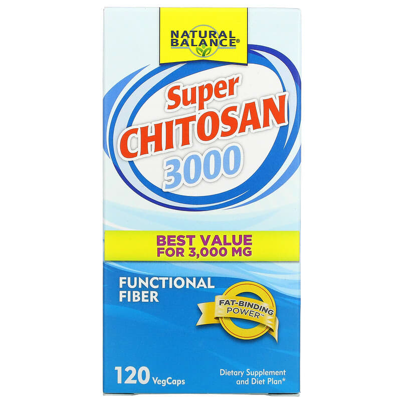 Natural Balance Super Chitosan 3000 120 Veg Caps 1 Natural Balance Super Chitosan 3000 3.000 mg 120 VegCaps 047868617896