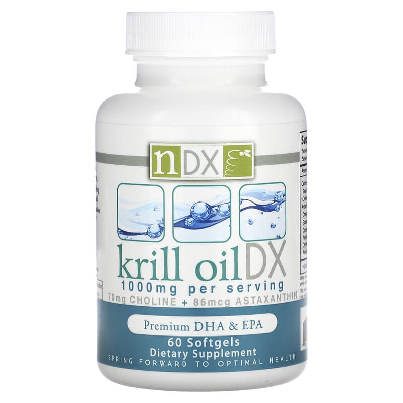 Natural Dynamix (NDX) Krill Oil DX 1000 mg 60 Softgels 1 Natural Dynamix (NDX) Krill Oil DX Premium DHA & EPA 500 mg 60 Softgels 761584262634