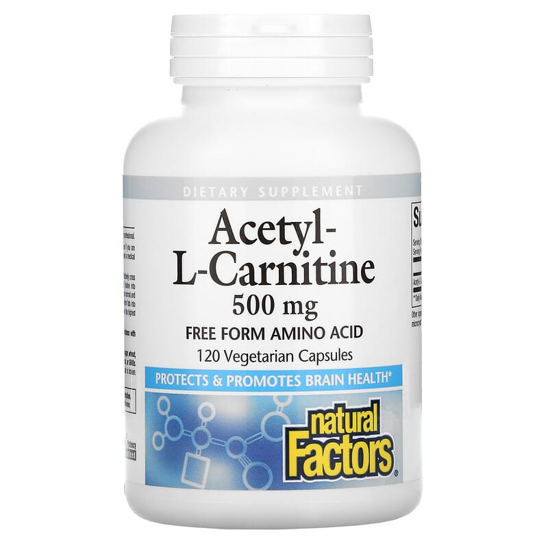 Natural Factors Acetyl-L-Carnitine 500 mg 120 Vegetarian Capsules 1 Natural Factors Acetyl-L-Carnitine 500 mg 120 Vegetarian Capsules 068958028064