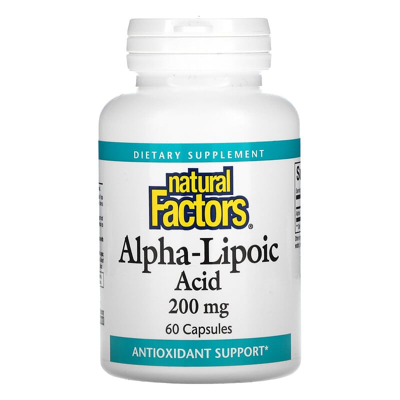 Natural Factors Alpha-Lipoic Acid 200 mg 60 Capsules 1 Natural Factors Alpha-Lipoic Acid 200 mg 60 Capsules 068958020983