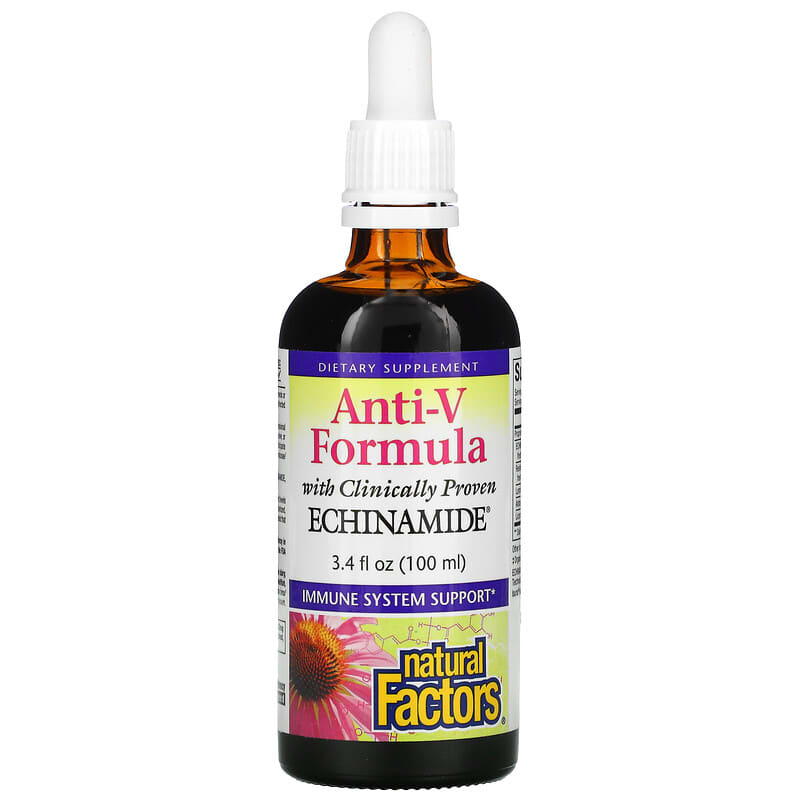 Natural Factors Anti-V Formula with Clinically Proven Echinamide 3.4 fl oz (100 ml) 1 Natural Factors Anti-V Formula with Clinically Proven Echinamide 3.4 fl oz (100 ml) 068958047515